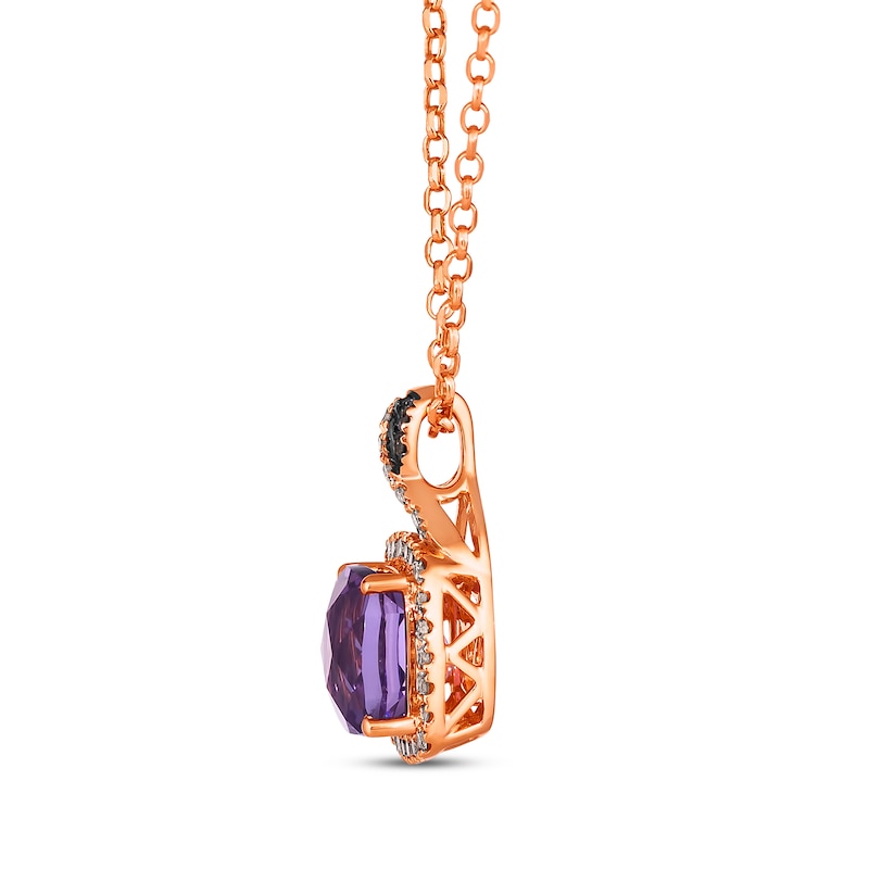 Le Vian Chocolate Twist Amethyst Necklace 1/5 ct tw Diamonds Strawberry Gold Plated 19”