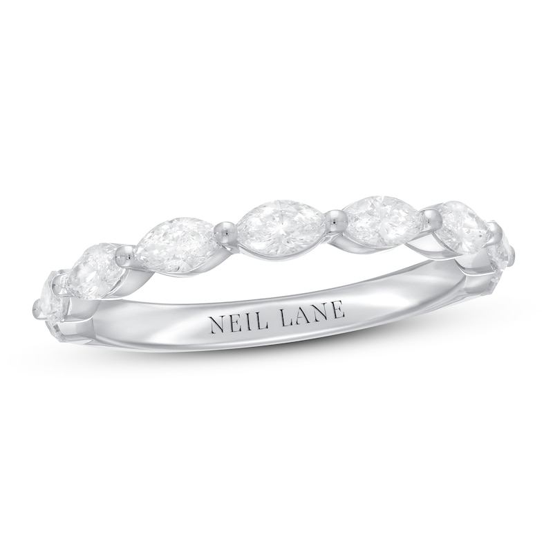 Neil Lane Premiere Diamond Anniversary Ring 1 ct tw Marquise-cut White Gold Plated