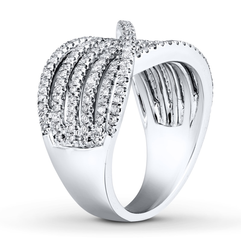 Diamond Ring 1 ct tw Round-cut White Gold Plated