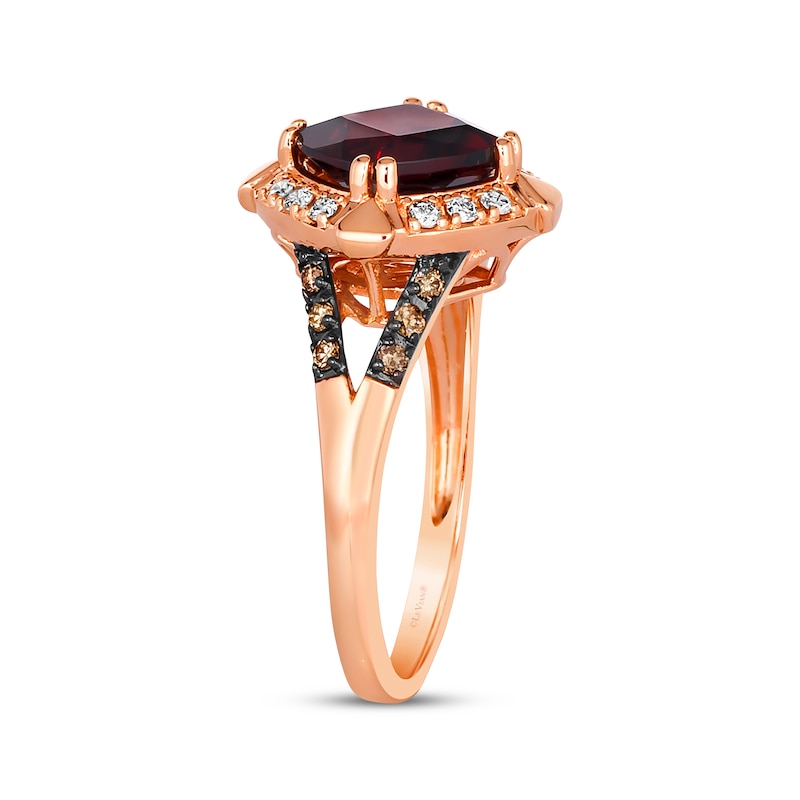Le Vian Creme Brulee Garnet Ring 1/4 ct tw Diamonds Strawberry Gold Plated