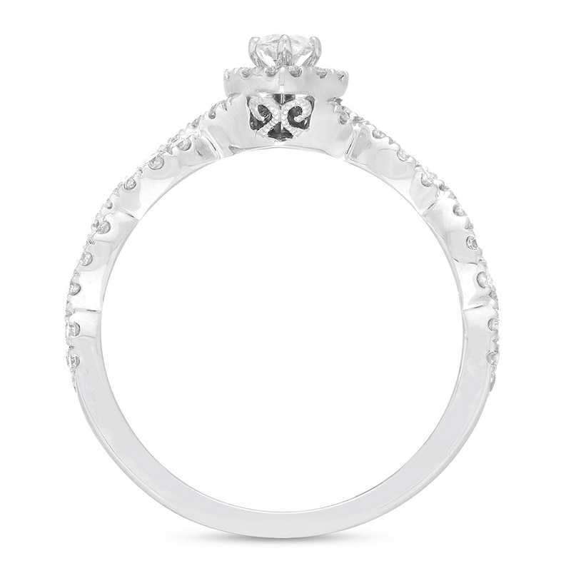 Neil Lane Diamond Engagement Ring 7/8 ct tw White Gold Plated
