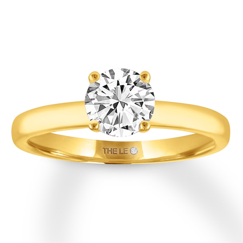 THE LEO Diamond Artisan Ring 1 Carat Yellow Gold Plated