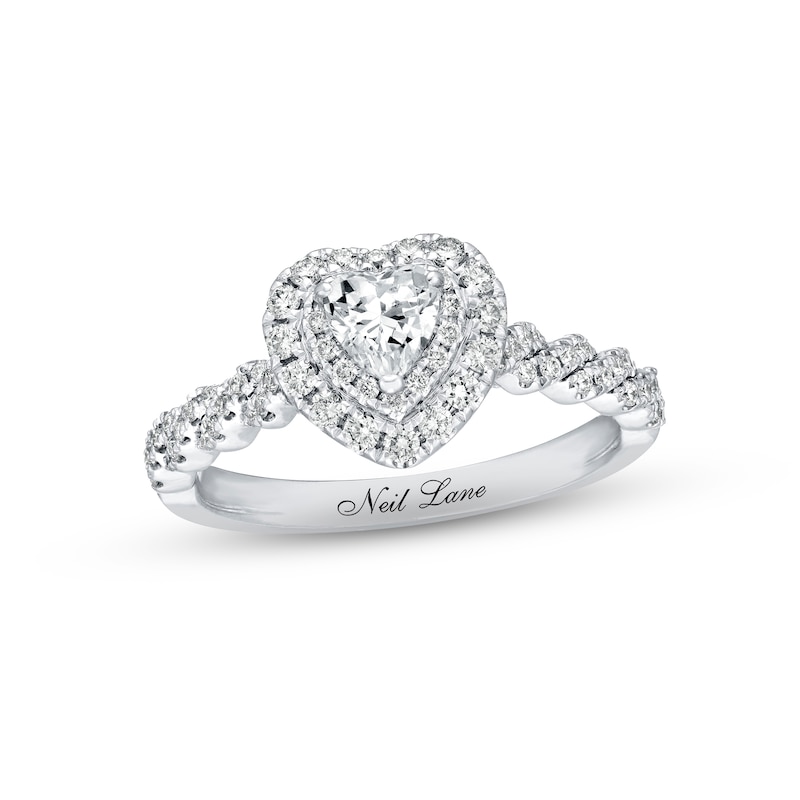 Neil Lane Engagement Ring 3/4 ct tw Diamonds White Gold Plated