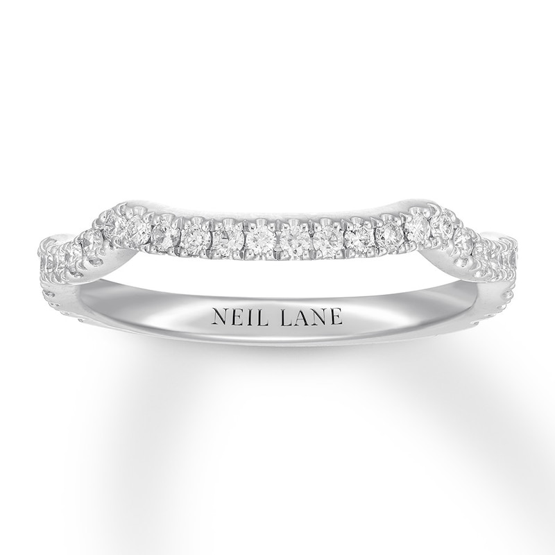 Neil Lane Diamond Wedding Band 1/3 ct tw Round-cut White Gold Plated