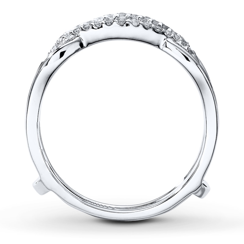 Diamond Enhancer Ring 1/5 ct tw Round-cut White Gold Plated