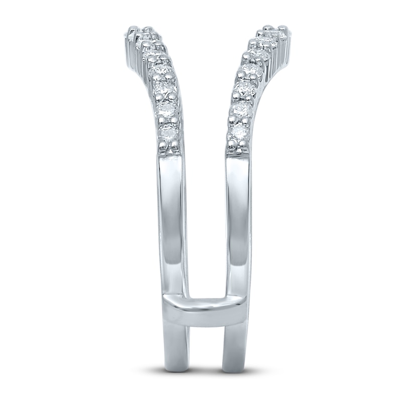 Diamond Enhancer Ring 1/2 ct tw Round-cut White Gold Plated