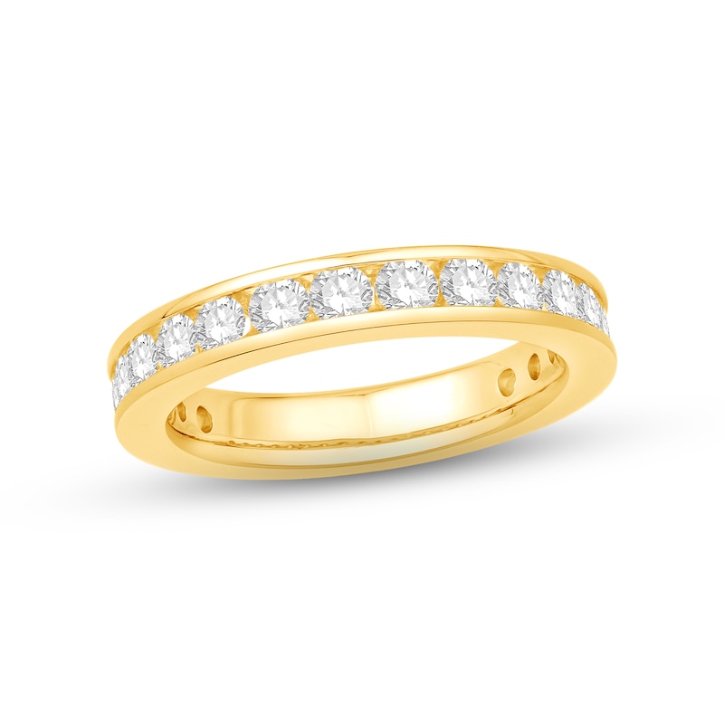 Diamond Eternity Ring 1-1/2 ct tw Round-cut Yellow Gold Plated