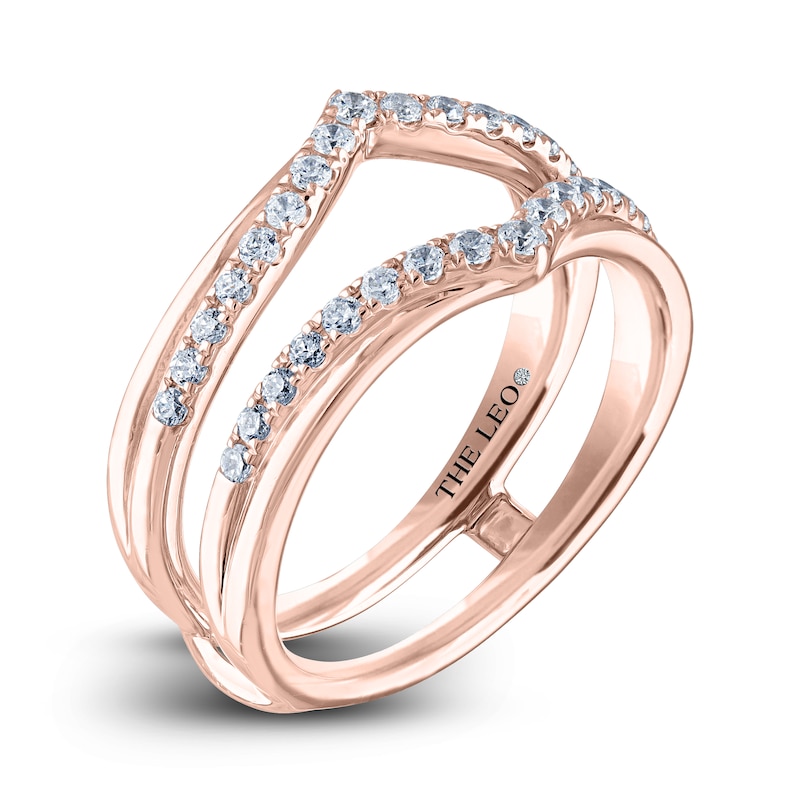 THE LEO Diamond Enhancer Band 3/8 ct tw Round-cut Rose Gold Plated