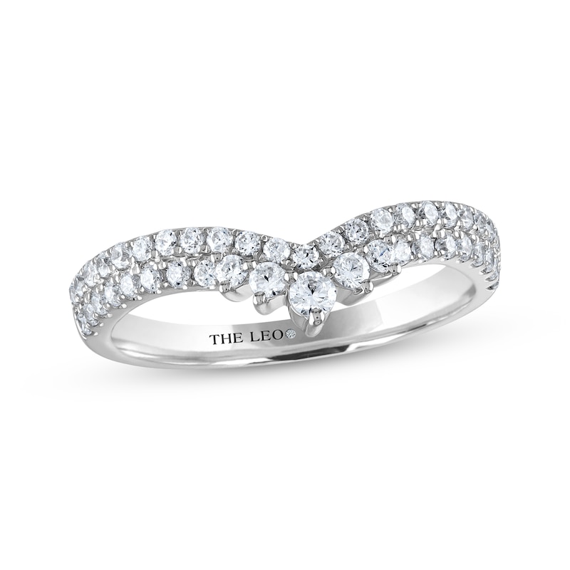 THE LEO Diamond Contour Ring 1/2 ct tw Round-cut White Gold Plated