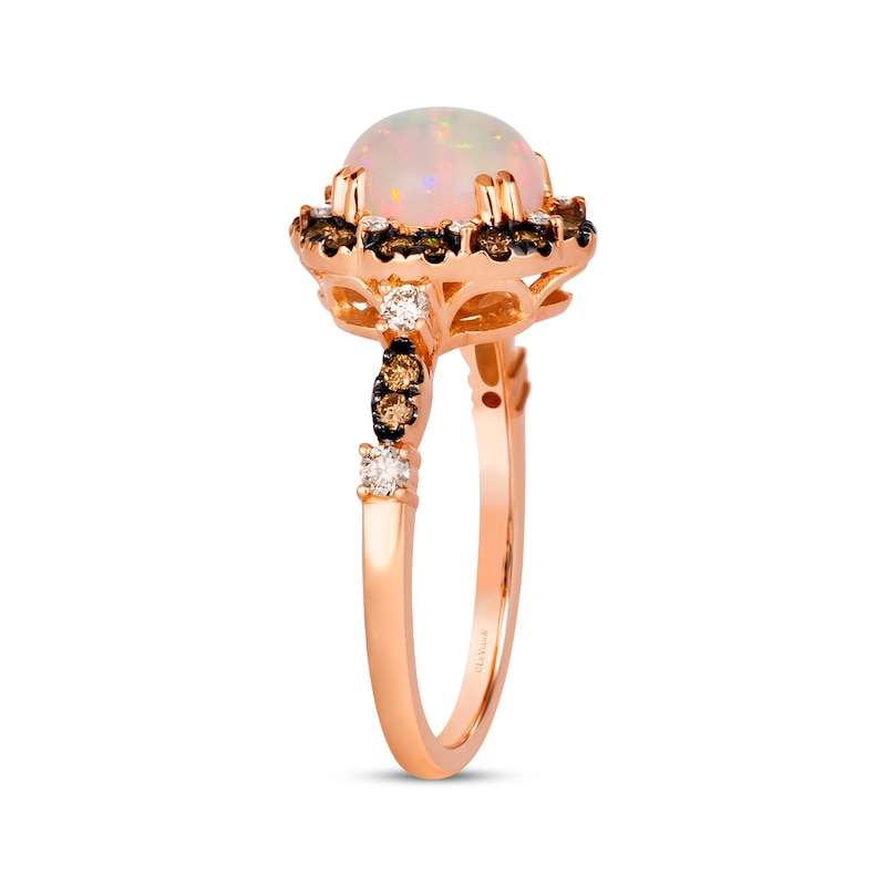 Le Vian Venetian Mosaic Opal Ring 3/8 ct tw Diamonds Strawberry Gold Plated