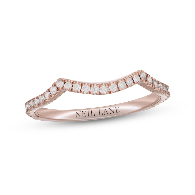 Neil Lane Diamond Wedding Band 1/4 ct tw Round-cut Rose Gold Plated