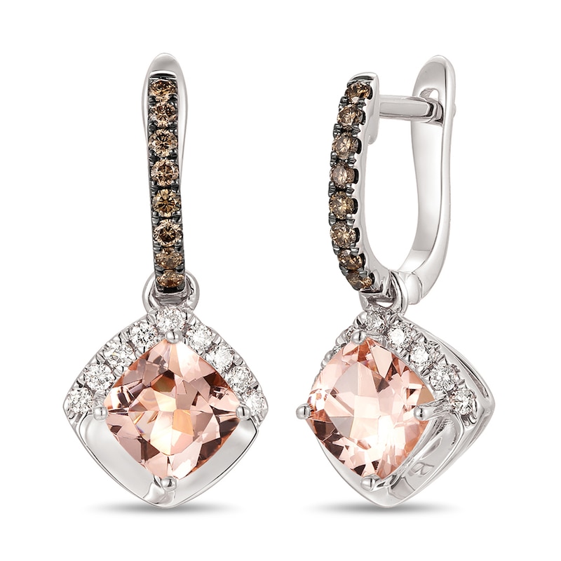 Le Vian Morganite Drop Earrings 1/4 ct tw Diamonds Vanilla Gold Plated