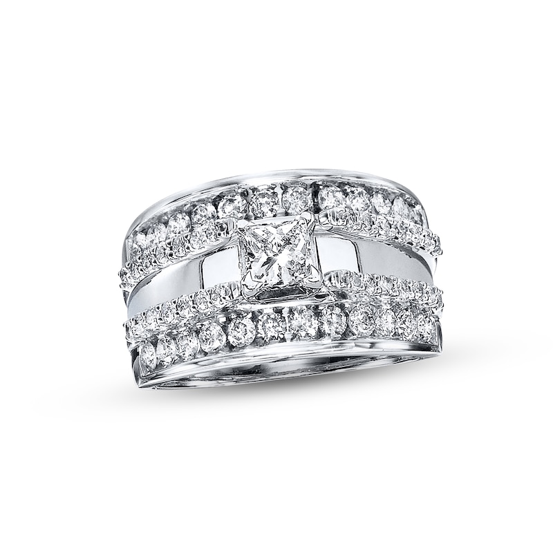 Diamond Enhancer Ring 1 ct tw Round-cut White Gold Plated