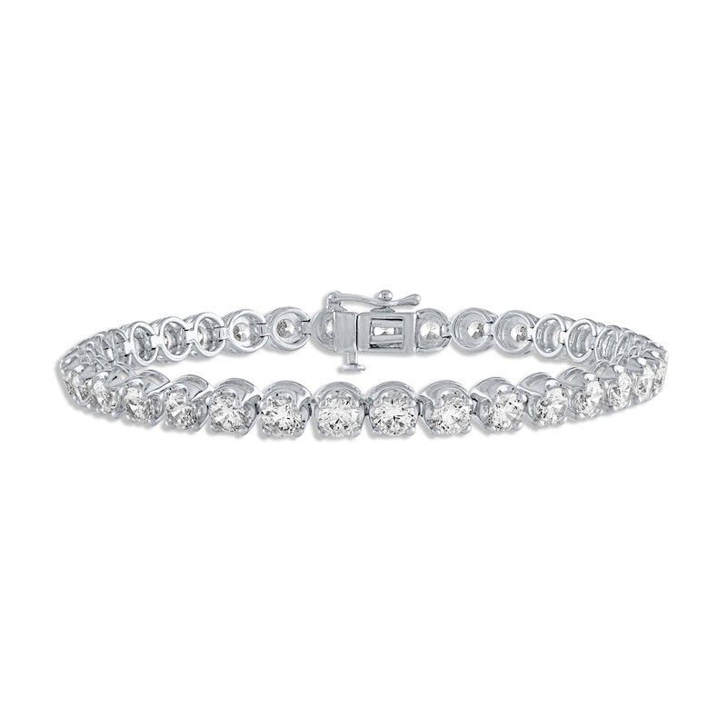 Lab-Created Diamonds by Line Bracelet 8 ct tw White Gold Plated 7"