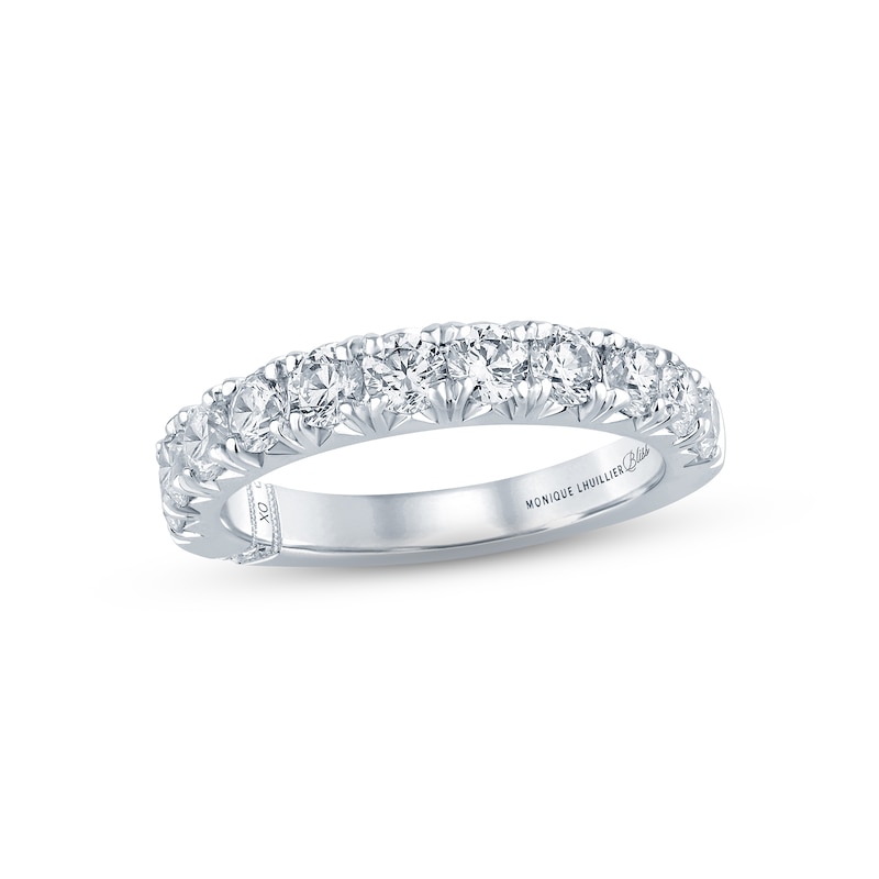 Monique Lhuillier Bliss Diamond Anniversary Band 1-1/2 ct tw Round-cut White Gold Plated